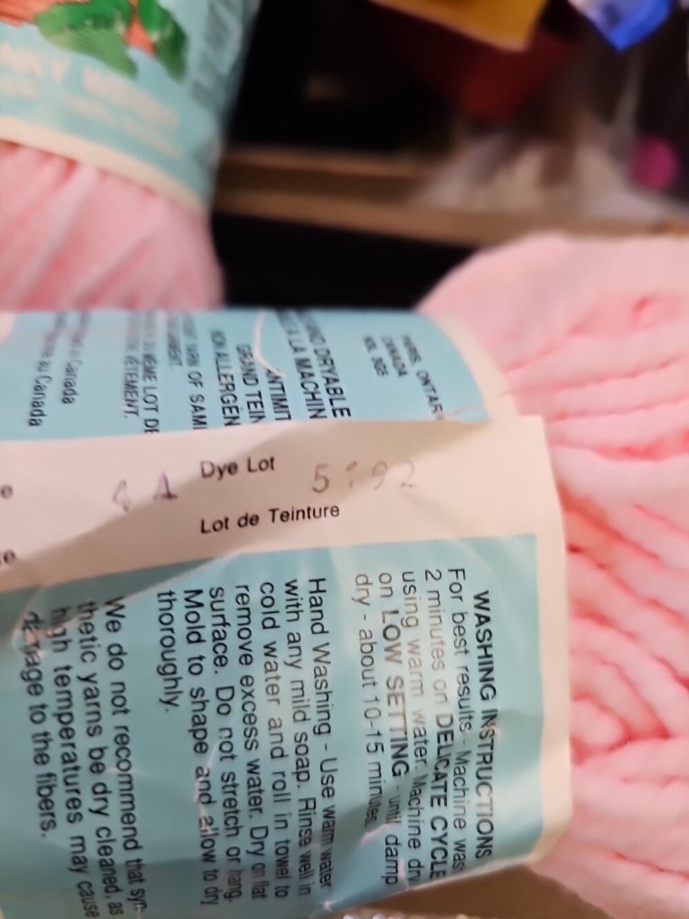 Yarn Lot Of 2 Cloudspun Mary Maxim 100% Orlon Acrylic Chunky Pale Pink Lot Of 2 - Picture 4 of 9